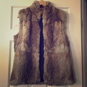 Express Rabbit Fur Vest Size Medium